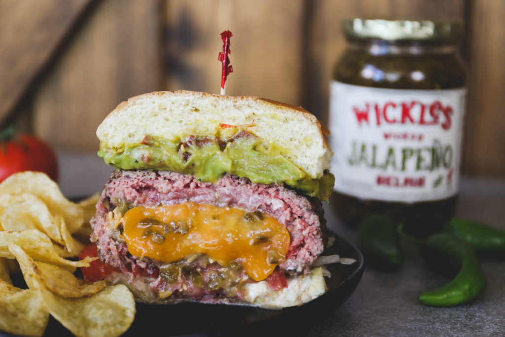 Wickles Jalapeño Relish and Cheese Stuffed Burgers Wickles Pickles