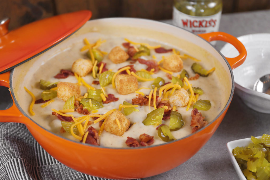 Wickles Cheeseburger Soup - Wickles Pickles