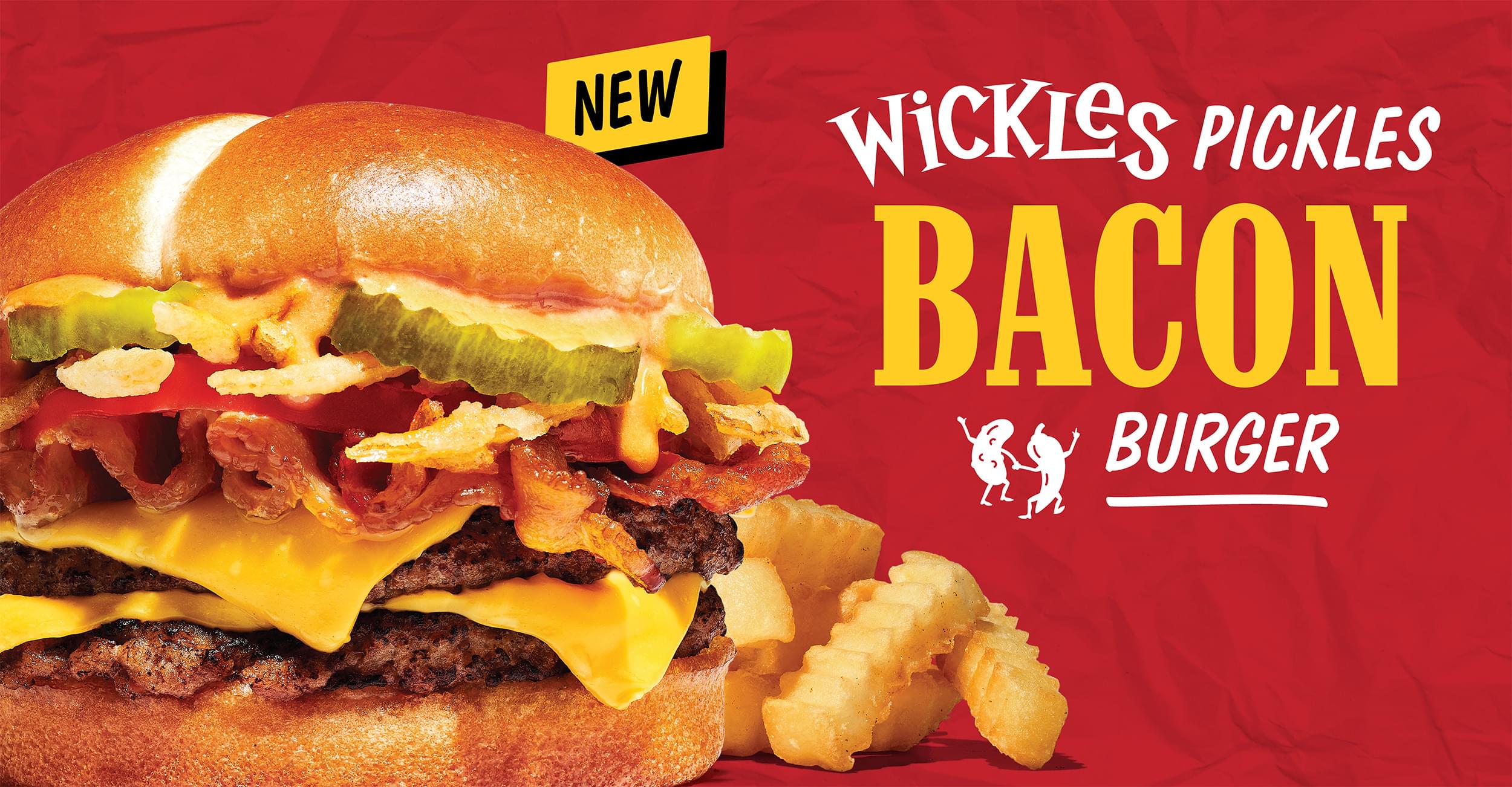 Wickles Pickles Bacon Burger