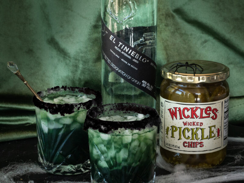 Wicked Pickle Margarita with El Tinieblo Mezcal