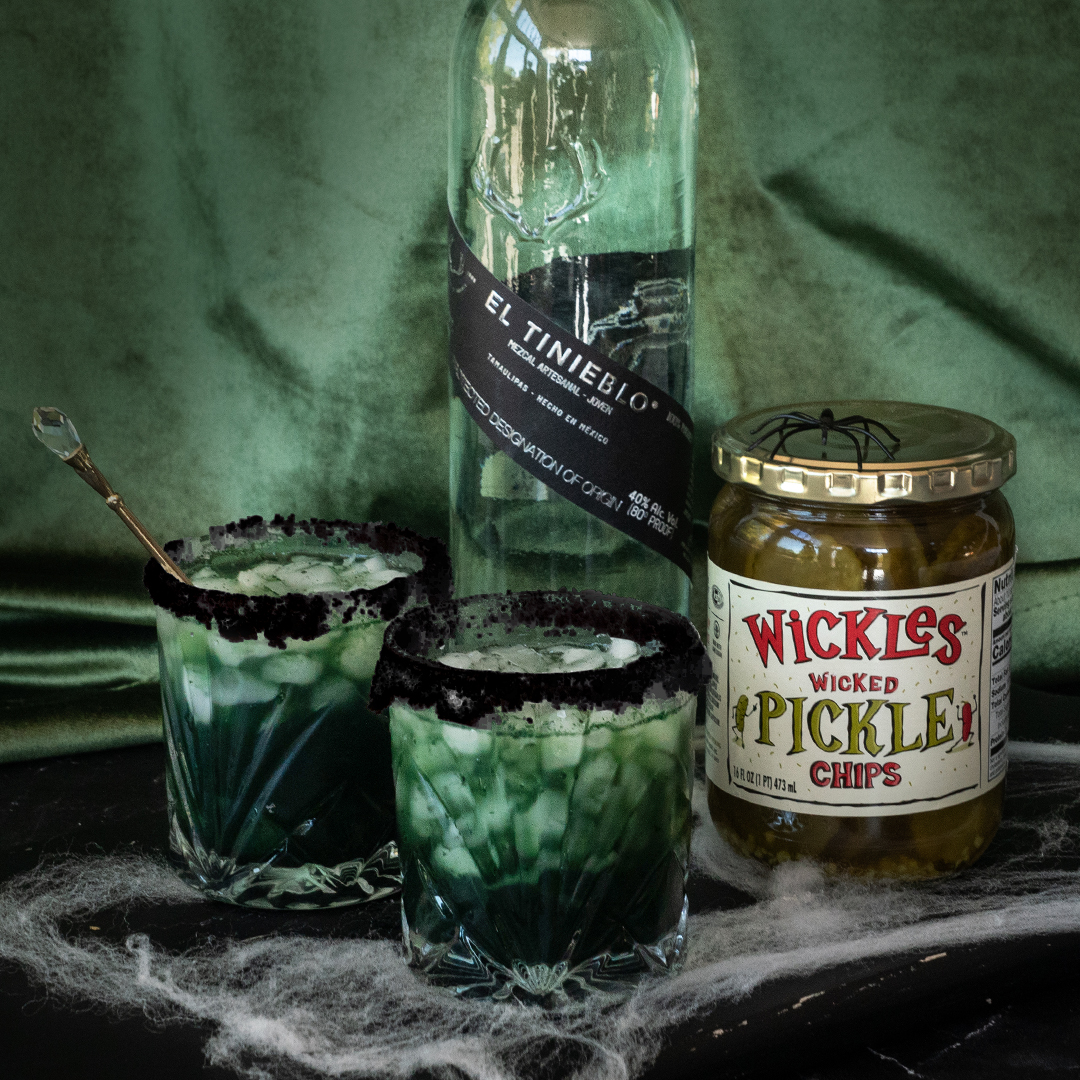 Wicked Pickle Margarita with El Tinieblo Mezcal