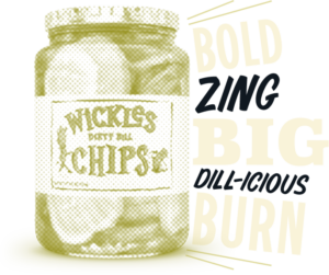 Wickles Dirty Dill Chips Jar - Bold Zing, Big Dill-Icious Burn