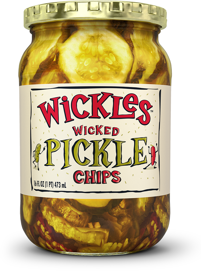 Wickles Wicked Pickle Chips Jar