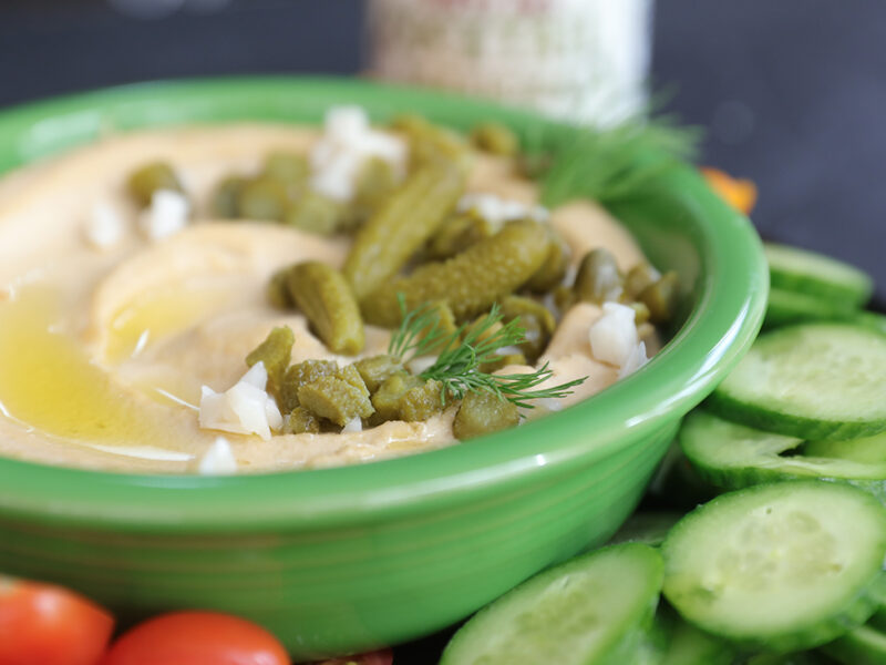 Dill Pickle Hummus Recipe