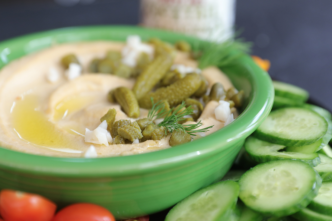 Dill Pickle Hummus Recipe
